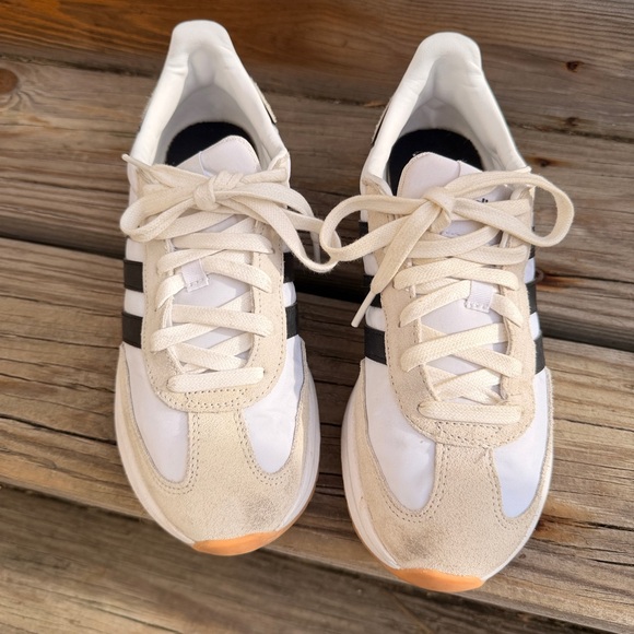 Adidas Women’s Run 70 2.0 White and Black Sneakers - Picture 9 of 16